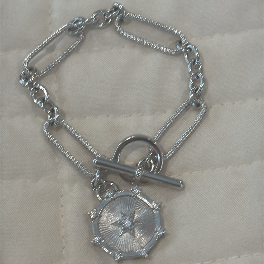 Lisa Robertson Bronzo Italy Elegant Silver Chain Bracelet - Picture 4 of 9